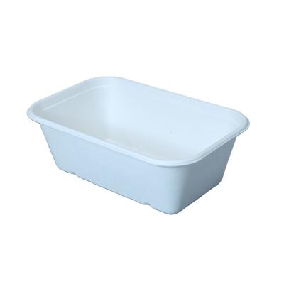 China Minimalist Eco Friendly Disposable Degradable Sugar Cane Pulp Bagasse 1300ml Food Bowl for sale