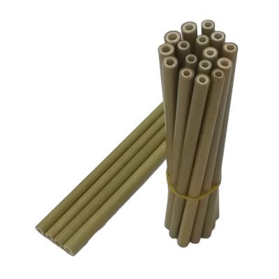 China Wholesale Eco Friendly Green Bamboo Drinking Straw Minimalist Factory Price Green Bamboo Straws For Smoothies for sale