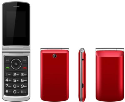 China Build In Feature Big Button Flip Phone W27 Flash Phone 2.4 Screen Cheap Unlocked Flip Phone for sale