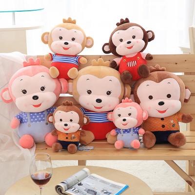 China stuffed & Plush 25cm 1pcs Mini Monkey in Clothes Stuffed Plush Doll Girl's Monkey Plush Toys in Pants Soft Toys Dolls for Girls Kawaii Cute for sale