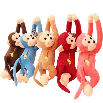 China stuffed & 45-65cm Plush Monkey Sound Doll Plush Doll Toys Baby Sleep Toys Baby Plush Monkey Long Arm Hanging Animal Doll For Birthday Gift for sale