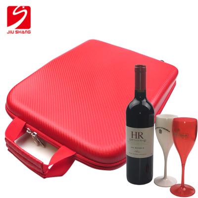 China Eco-Friendly Leather Waterproof Wine Champagne 2-Bottle Carry Bag for sale