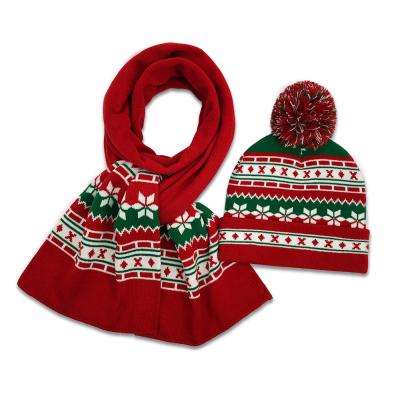 China COMMON Christmas Winter Warm Hat Scarf Set Hats And Scarf Set Hats And Scarf for sale