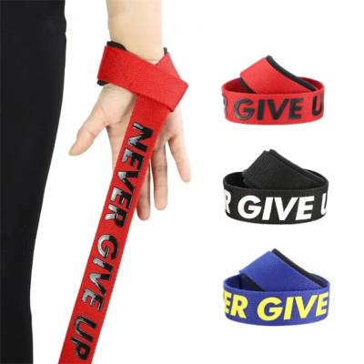 China Durable Adjustable Custom Weightlifting Wrist Straps for Gym Barbell Using Assistance Wrist Bands for sale