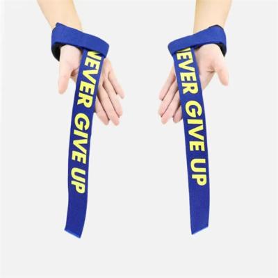 China Durable Adjustable Custom Gym Fitness Adjustable Slip Weight Lifting Wrist Straps for sale