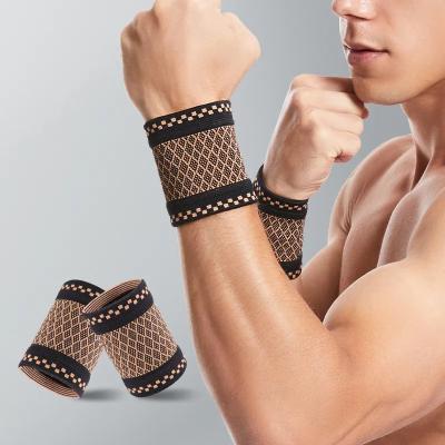 China Adjustable Elasticity Breathable Wholesale Wrist Compression Strap Wrist Brace Sports Wrist Support for Fitness for sale