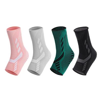 China Breathable Elastic Nylon Compression Sleeve Ankle Straps Fitness Compression Ankle Support Foot Sleeve for sale