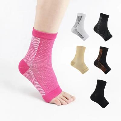 China Adjustable Elasticity Breathable Compression Foot Sleeve Ankle Support Ankle Sleeve Socks for Sports for sale