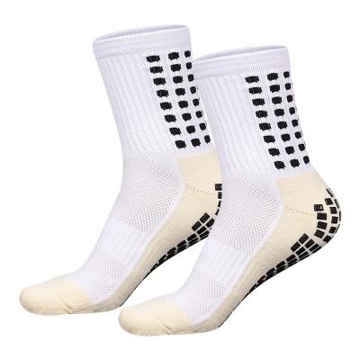 China Breathable Wholesale Anti Slip Thick Soccer Socks Professional Football Training Grip socks for sale