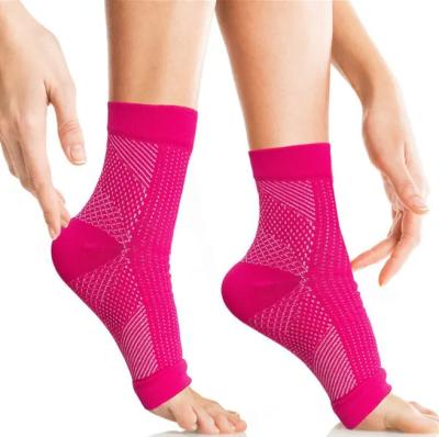 China Adjustable Elasticity Breathable Wholesale Compression Foot Sleeves Ankle Compression Socks for Foot and Heel Pain Relief Support for sale