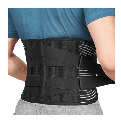 China Comfortable Customized Breathable Pain Relief Support Brace Adjustable Working Waist Back Brace Lumbar Support Belt for sale