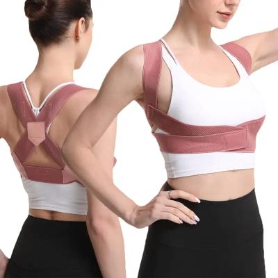 China Comfortable Adjustable Breathable Posture Corrector for Women Adjustable Upper Back Brace Breathable Back Support straightener for sale