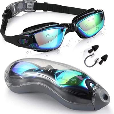 China Waterproof Professional Swimming Goggles Hd Anti-fog  Adjustable Glasses Swim Goggle Adult Waterproof Glasses for sale