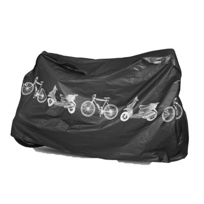 China Compounds Polyester Fabric Rain And Accessories Dustproof Outdoor Waterproof Bicycle Cover Car Bicycle Cover Black for sale