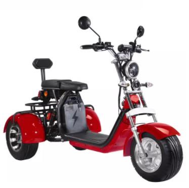 China Vespa eléctrica verde roja de la movilidad de tres ruedas para la calle los 60-80km legales 2000W de los adultos en venta