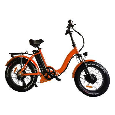 China Strand-Kreuzer-elektrischer faltender fetter Reifen-Fahrrad-Batterie-Zyklus-fetter Reifen Ebikes zu verkaufen