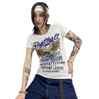 China TUOGU QUICK DRY Ladies High Quality T-shirt Stretching Printed T Shirts For Women Cotton T-shirt Women Breathable Clothing for sale