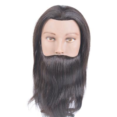 China With beard hand roughly planted training manikin heads male training head with beard for sale