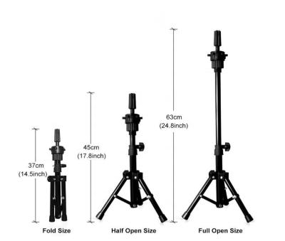 China Fashion metal mini training head tripod, training mannequin head stand for beauty school for sale