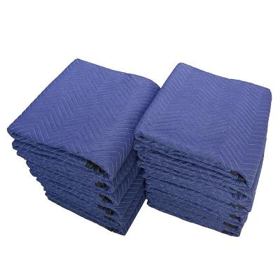 China Hot Selling Portable Fleece Folded Polyester Solid Color Throw Blankets Comfortable Plush Microfiber Moving Blankets Covering For All Season for sale