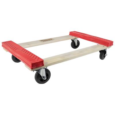 China Easy Movable Heavy Duty Wooden Moving Carts With 3.5