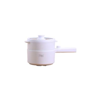 China Factory Price Easily Cleaned Multi Function Frying Pan Electric Mini Cooking Pot White Non Stick Ceramic Liner for sale