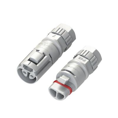 China Lighting Factory Wire Quick Snap Connector 2 Pole Male Plug With Mini Size For Grow Lights for sale