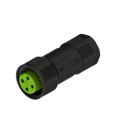 China Inverter Exceedconn IP68 Green Connector 4 Pin Female Connector Cable Extension for sale