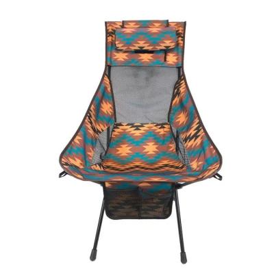 China Modern High Back Portable Ultra Light Folding Chair Outdoor Camping Chairs Compact Backpacking with Side Pocket for sale