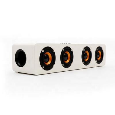 China Mini Creative Gift Stereo Soundbar Mobile Phone Bar Wooden Speaker OEM Logo Wireless Sound Phone Function kc W8 Battery for sale