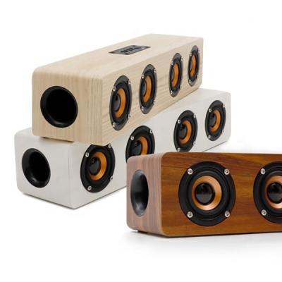 China Wooden Speaker Soundbar Bass Subwoofer Box Woofer Sound Power 20W Wireless Wooden Bar Telephone kc Battery Certificate BT for sale