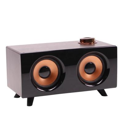 China Retro Telephone Function KC Wireless Korean Wooden Furniture 10W Classic Wooden Speaker for sale