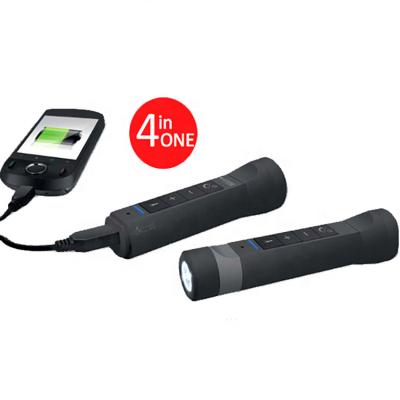 China Phone Function 5 in 1 LED Flashlight USB Charger Power Bank 2200mAh Portable Torch Bicycle Speaker for sale