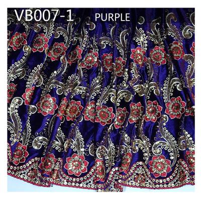 China VB007-4 Sequins Velvet Lace Velvet India Georges Sustainable Intorica Georges for sale