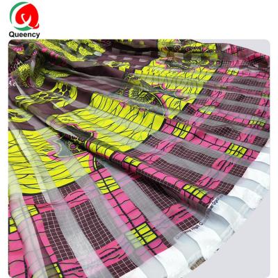 China Viable organza fabric printing wax organza lace fabrictulle to make a beautiful dress for men and women for sale