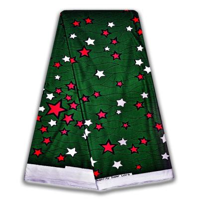 China Queency Star Print Stretch Lycra Pajamas Fabric Wholesale Anti-static African Lycra Spandex Fabric for sale