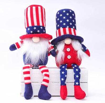 China Traditional Patriotic Gnome Independence Day Hanging Ornaments Gnome Home Decoration American Memorial Day Handmade Gift for Friends Family for sale