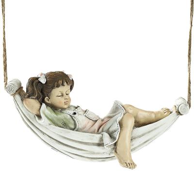 China China Latest Innovative Products Garden Outdoor Art Home Tree Decoration Boy And Girl Resin Statues for sale