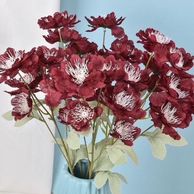 China Wedding Flower Arrangement Decoration Faux Floating Minimalist Plant Main Snow Peony Simulation Bouquet Flowers Floral Material for sale