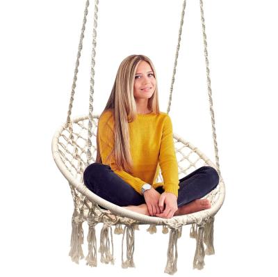 China Coastal Hammock Chair Macrame Swing Perfect for Patio Deck Yard Indoor Outdoor Home Garden (Single Swing) for sale