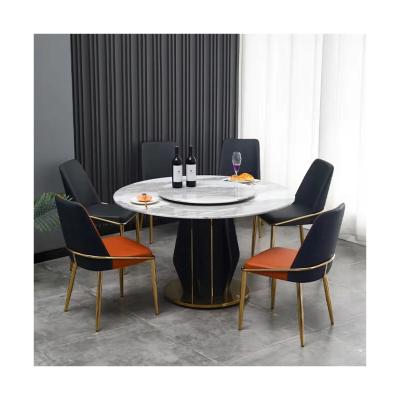 China Unique Design Hot Sale Living Room Furniture Convertible Round Marble Table And Chair Set for sale