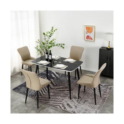 China Convertible guaranteed white cheap dining tables and quality unique modern clumping chairs for dining room furniture for sale