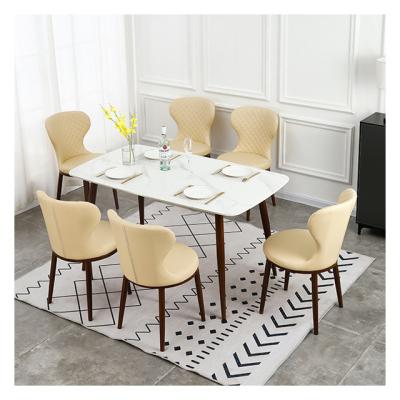 China Convertible Luxury Rock Clumping Dining Table Set Top Furniture Set Imported Modern Dine Room Chairs Dining Tables Set for sale