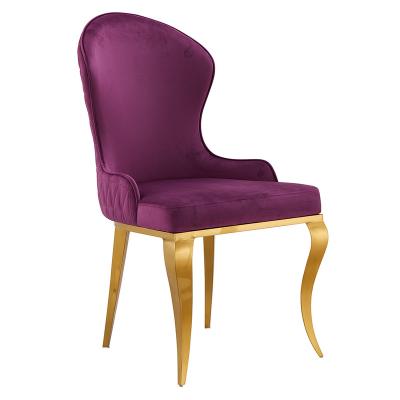 China Removable High Quality Home Leisure Upholstered Cover Restaurant Furniture Cafe Hotel Velvet Fabric Dining Chair New for sale