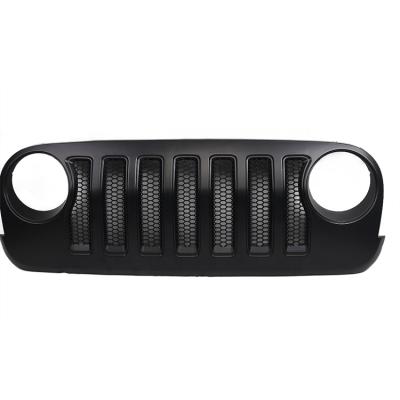 China ABS Upgrade To JL Style Matte Black Front Grill With Lights For Cowboy JK for sale