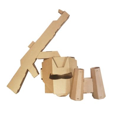 China DIY Practice Custom Wholesale Kids DIY 3D Model Corrugated Paper Jigsaw Puzzle Children Toy for sale