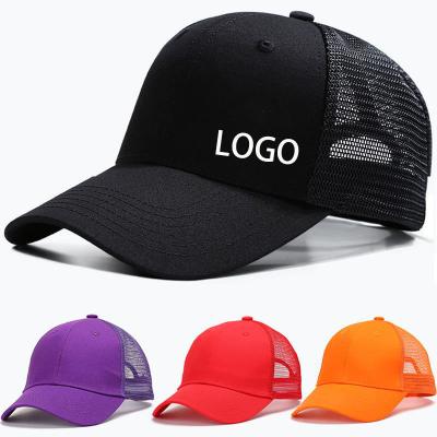 China Breathable & Waterproof 2023 New Wholesale Custom Logo High Quality Truck Cap Mesh Baseball Unisex Adjustable Size Sport Cap Embroidered Trucker Hat for sale