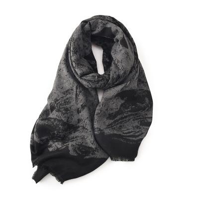 China Polyester Wholesale Winter Fashion Women Jacquard Scarf Cashmere feeling Warm Shawls Scarfs for sale