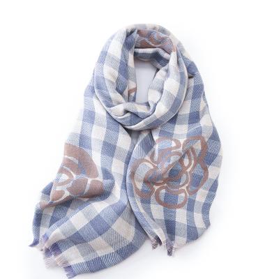 China Acrylic 2023 Wholesale Fashion Pashmina Scarf For Women Large Cashmere Feel Reversible Shawl Wraps Soft Scarves in winter for sale