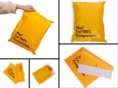 China Kleid, das selbstklebenden Kurier Bags 100% Winkel- des LeistungshebelsMaisstärke-Verpacken verpackt zu verkaufen